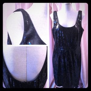 Black Sequence Cocktail Dress